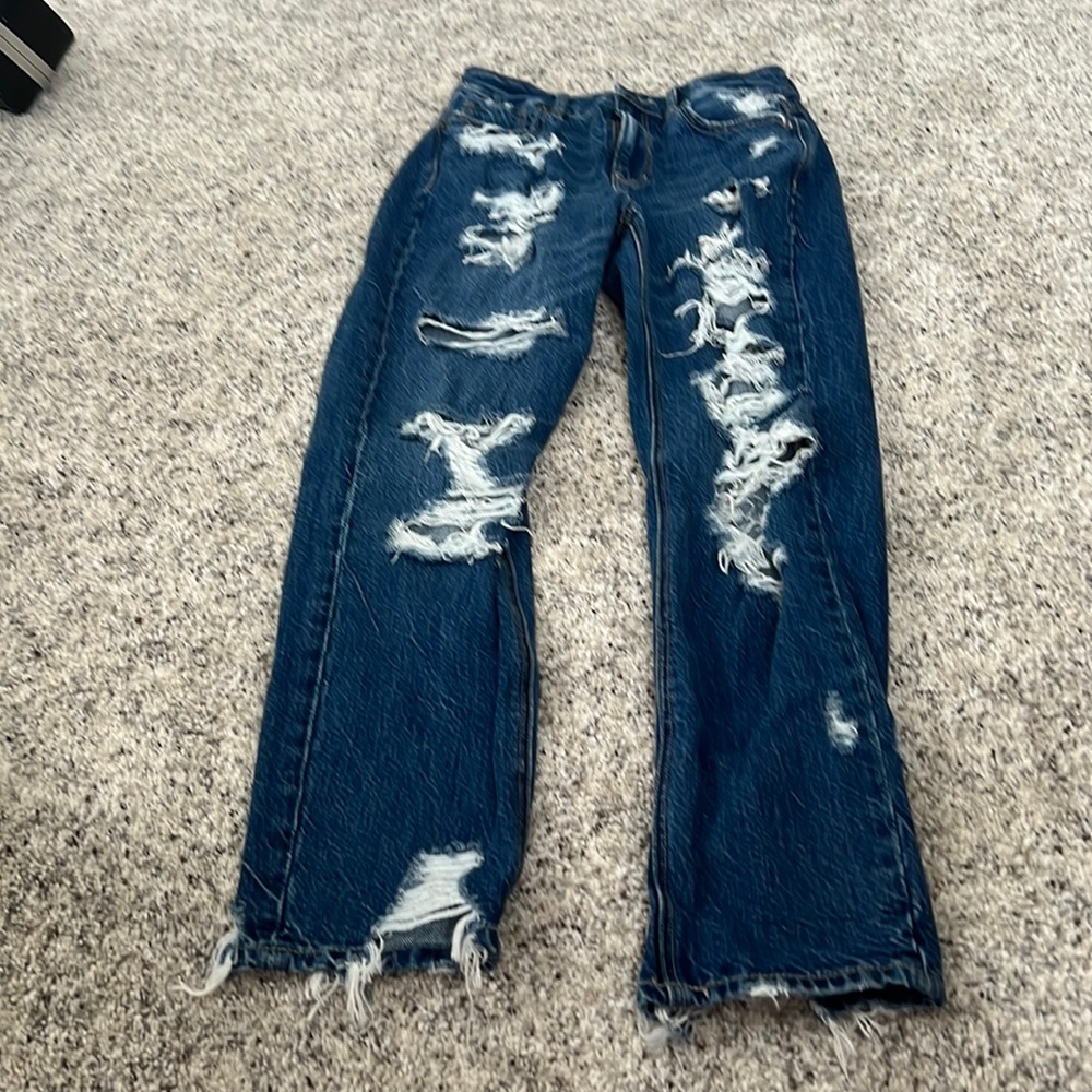American Eagle Ripped Mom Jeans